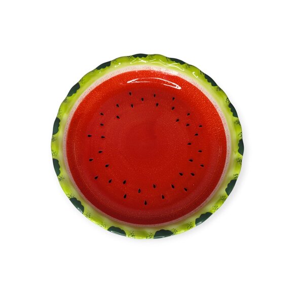 Watermelon Ceramic Colorful Pie Dish 11" Diameter - Picture 2 of 13